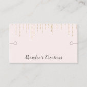 Bracelet Display Blush Gold String Lights Visitenkarte (Vorderseite)