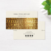 Bracelet Display Card ・ Gold Leder Textur (Schreibtisch)