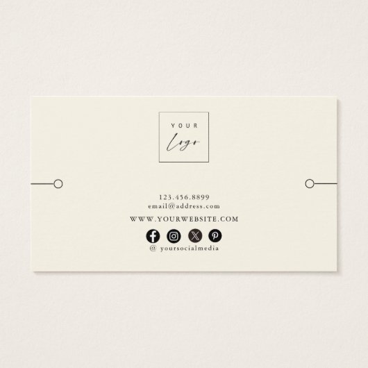 Bracelet Display Card ・ Gold Leder Textur (Rückseite)