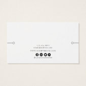 Bracelet Display Card ・ Monochrome Wildblumen (Rückseite)