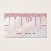 Bracelet Display Card ・ Pinselrosa Glitzer Tropfen (Vorderseite)