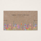 Bracelet Display Card ・ Rustikale Kraft-Wildblumen (Vorderseite)