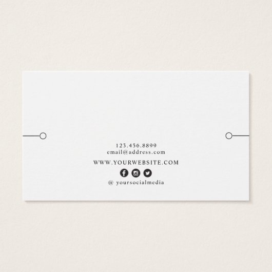 Bracelet Display Card ・ Rustikale Wildblumen (Rückseite)