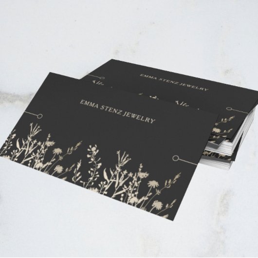 Bracelet Display Card ・ Rustikale Wildblumen Gold