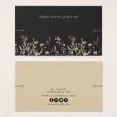 Bracelet Display Card ・ Rustikale Wildblumen Gold (Vorne & Hinten)