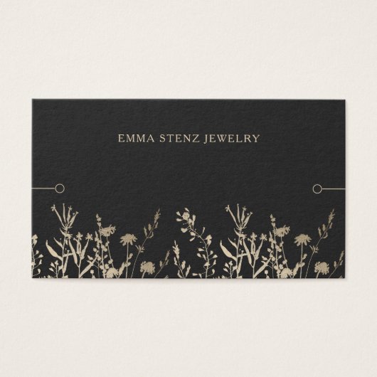 Bracelet Display Card ・ Rustikale Wildblumen Gold (Vorderseite)