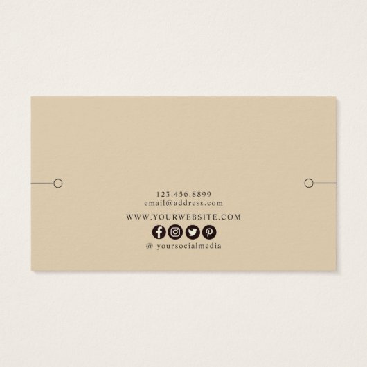 Bracelet Display Card ・ Rustikale Wildblumen Gold (Rückseite)