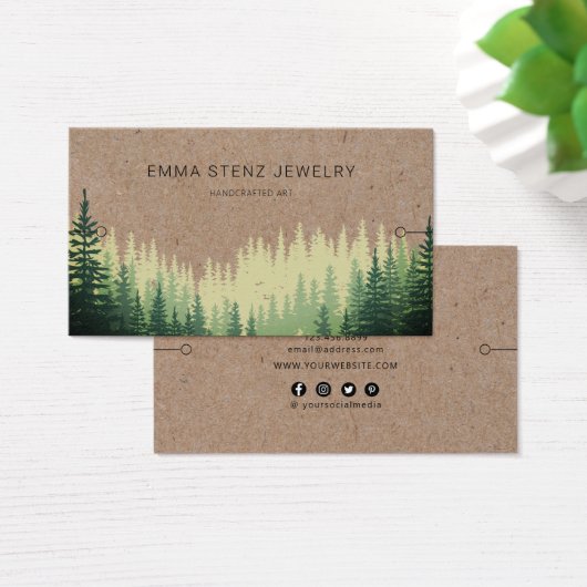 Bracelet Display Card ・ Rustikaler Pinienwald (Schreibtisch)