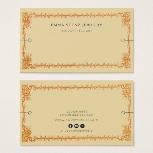 Bracelet Display Card ・ Vintages Retro-Ephemera (Vorne & Hinten)