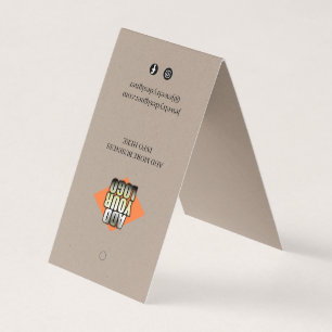 Bracelet Necklace Display Preis-Tag mit QR und Log Visitenkarten