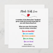 Bracelet-Projektkarte Feiertagskarte (Vorne/Hinten)