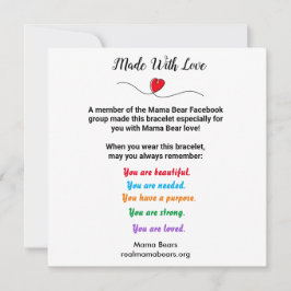 Bracelet-Projektkarte Feiertagskarte