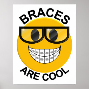 Braces sind Coole Zahnstangenplatine - schwarze Br Poster