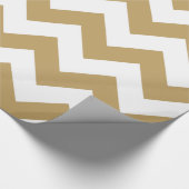 Brache Mocha-neutrale Chevronen Geschenkpapier (Ecke)