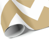 Brache Mocha-neutrale Chevronen Geschenkpapier (Rolleneckpunkt)
