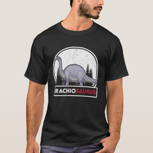 Brachiosaurus Design Prähistorischer Dinosaurier T-Shirt (Vorderseite)