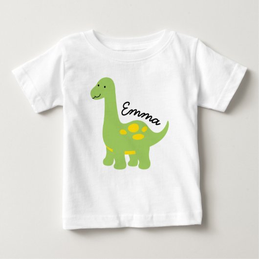 Brachiosaurus Dinosaur Kid Baby Personalize Shirt (Vorderseite)
