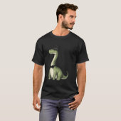 Brachiosaurus-Dinosaur mit Hut und Fliege T-Shirt (Vorne ganz)