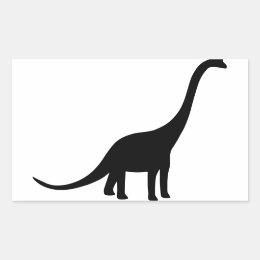 Brachiosaurus Dinosaur Rechteckiger Aufkleber (Vorderseite)
