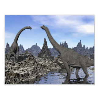 Brachiosaurus-Dinosaurier - 3D-Darstellung Fotodruck
