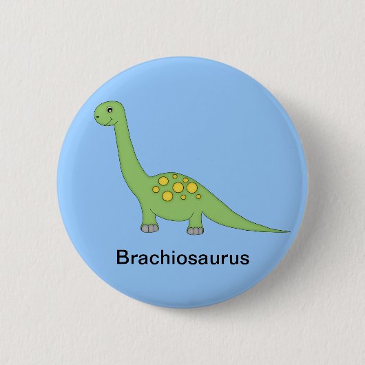 Brachiosaurus-Dinosaurier Button (Vorderseite)