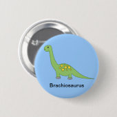 Brachiosaurus-Dinosaurier Button (Vorne & Hinten)