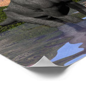 Brachiosaurus-Dinosaurier in Wasser - 3D-Darstellu Poster (Ecke)