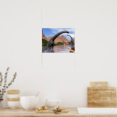 Brachiosaurus-Dinosaurier in Wasser - 3D-Darstellu Poster (Küche)
