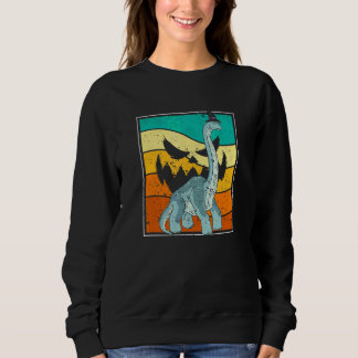 Brachiosaurus Hexe Kürbis Halloween Dinosaurier Br Sweatshirt