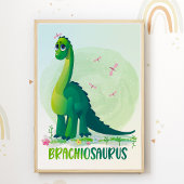 Brachiosaurus Kids Room Poster Dino Kinderzimmer d
