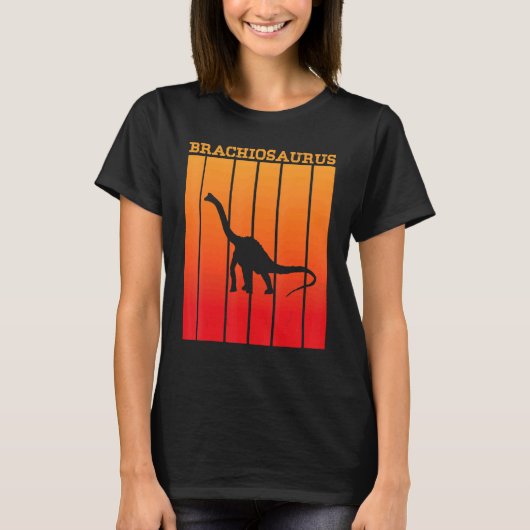Brachiosaurus Shadow Silhouette bei Sunset T-Shirt (Vorderseite)