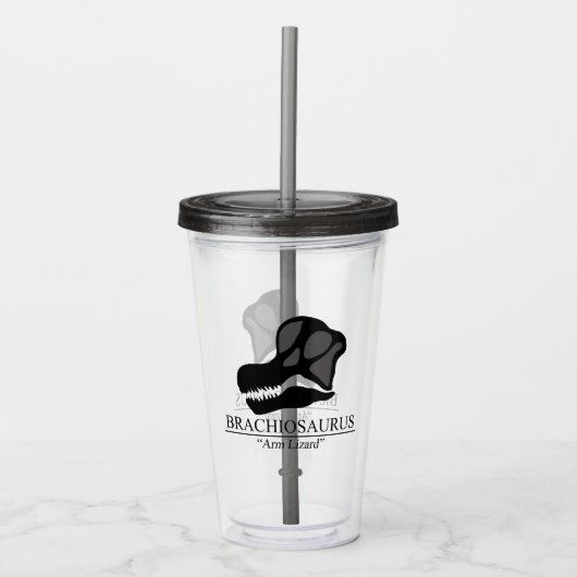 Brachiosaurus Skull Acryltrinkbecher (Vorderseite)