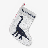 Brachiosaurus Spritzer Paint Christmas Strumpf Kleiner Weihnachtsstrumpf (Vorderansicht (hängend))