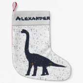Brachiosaurus Spritzer Paint Christmas Strumpf Kleiner Weihnachtsstrumpf (Vorderseite)
