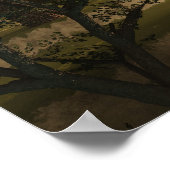 Brachiosaurus Sunset Print Poster (Ecke)