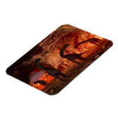 Brachiosaurus verschwindet in einer Höhle Magnet (Linke Seite)