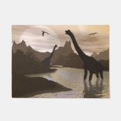 Brachiosaurusdinosaurier im Wasser - 3D übertragen Fußmatte (Vorderseite)