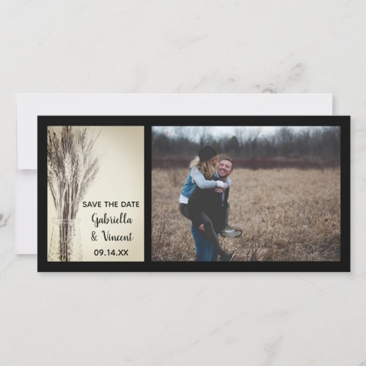 Brachland-Trockenzuchtbetrieb Hochzeit retten Datu Save The Date (Vorderseite)