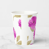 Brachte rosa Blumen Pappbecher (Links)