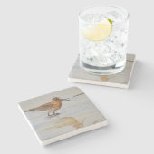 Brachvogel-Flussuferläufer-Untersetzer Steinuntersetzer (Seitenansicht)