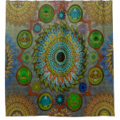 Brachyuras symbolische Kunst der Mandala Duschvorhang (Vorderseite)