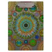 Brachyuras symbolische Kunst der Mandala Klemmbrett (Vorderseite)