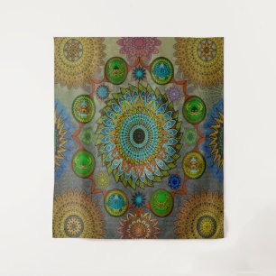 Brachyuras symbolische Kunst der Mandala Wandteppich