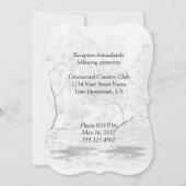 Bracket Edge Pink Blue Kissing Swans Hochzeit Einladung (Rückseite)