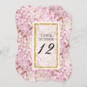 Bracket Empfang Tischnummer Elegantes florales Gol (Vorne/Hinten)