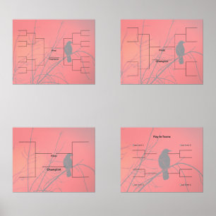 Bracket März Basketball 16 8 4 Mannschaftsspiel in Bilderwand Sets