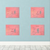 Bracket März Basketball 16 8 4 Mannschaftsspiel in Bilderwand Sets (Holzboden)