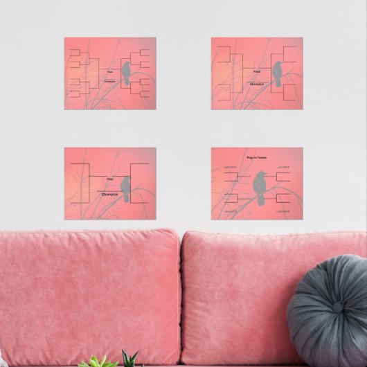 Bracket März Basketball 16 8 4 Mannschaftsspiel in Bilderwand Sets (Wohnzimmer)