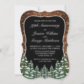 Bracket Snow Wood & Forest Hochzeit Jahrestag Einladung (Vorderseite)