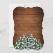 Bracket Snowy Wood & Forest Hochzeit Jahrestag Einladung (Rückseite)